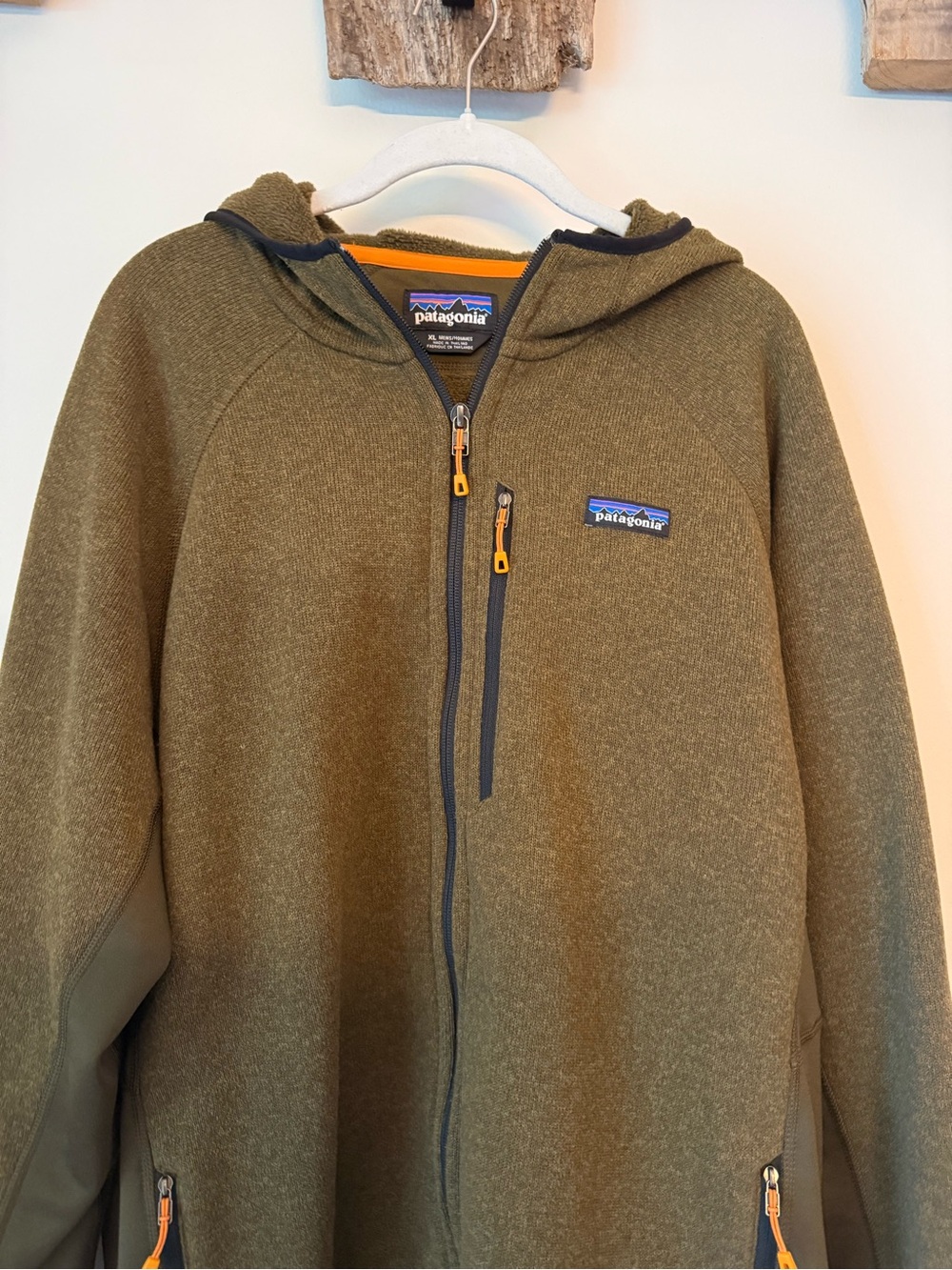 Patagonia Men’s Better Sweater Fleece Hoodie Olive Green Full Zip Jacket XL - Picture 2 of 8